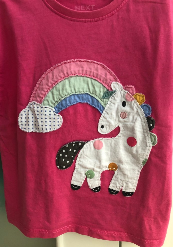 Kız Çocuk Pembe Baskılı Tişört - Görsel 2