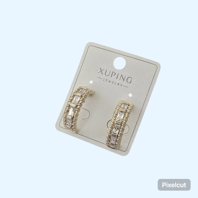 Xuping Altın Renk Mini Pliseli Küpe - Görsel 4