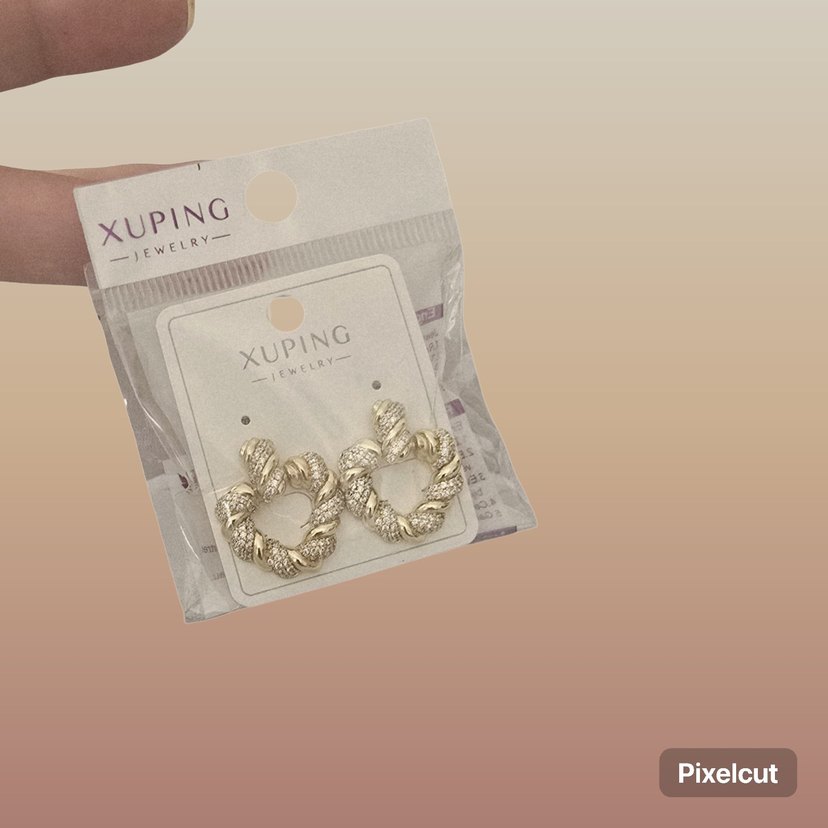 Xuping Altın Renk Mini Pliseli Küpe - Görsel 3