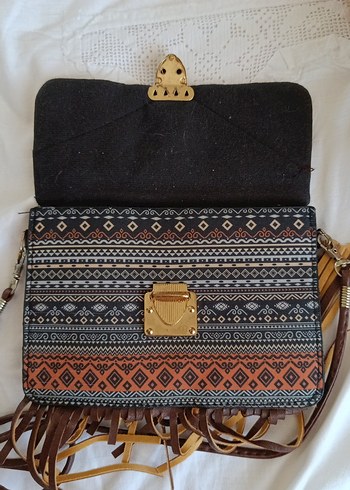Vintage Love Kahverengi Bohem Deri Kadın Çanta