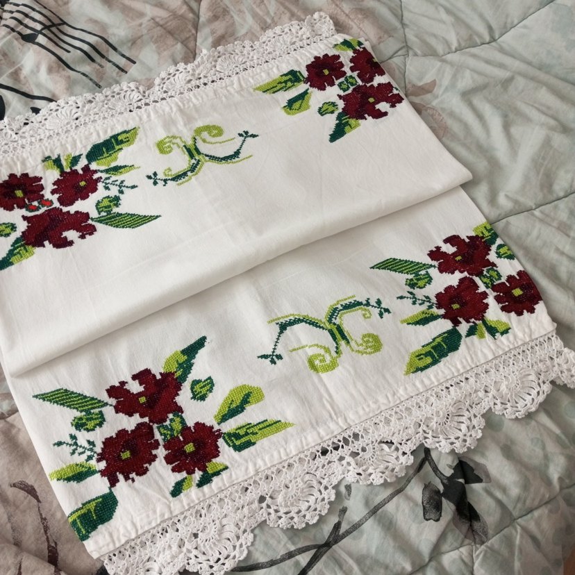 uzun işlemeli yastik - Görsel 3