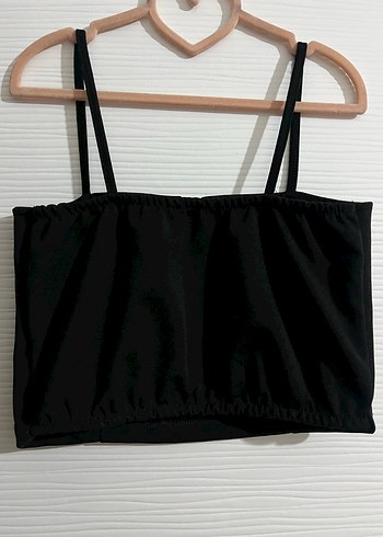 Siyah Süet Askılı Straplez Büstiyer - Görsel 3