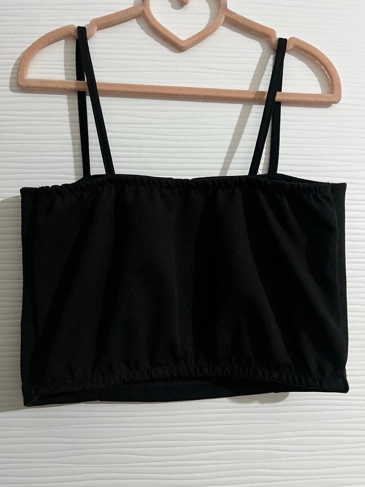 Siyah Süet Askılı Straplez Büstiyer - Görsel 3