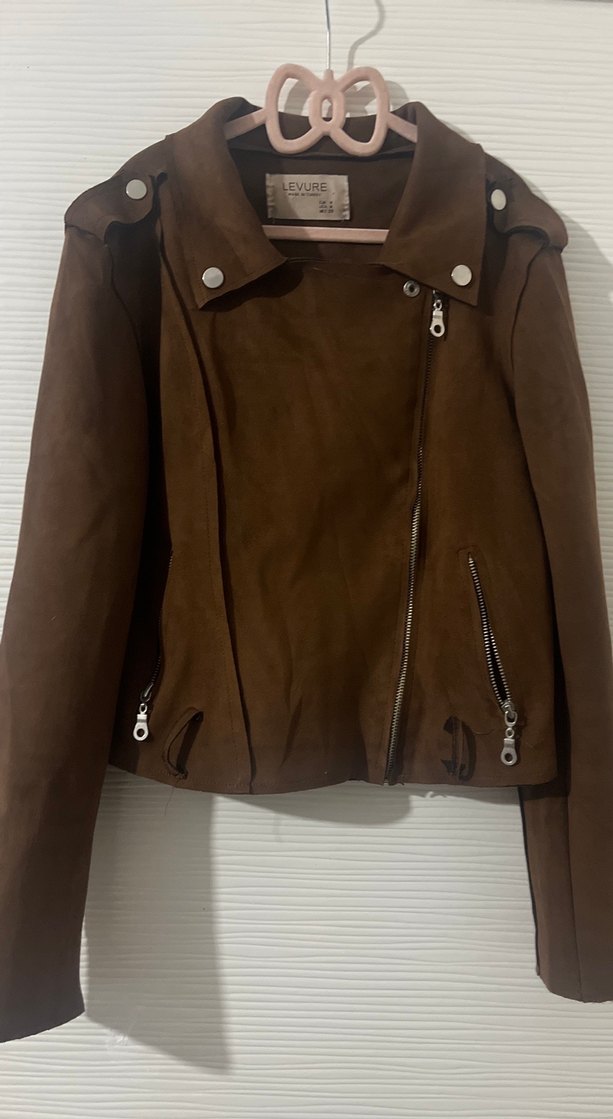 Kahverengi Kadın Süet Ceket - Görsel 2