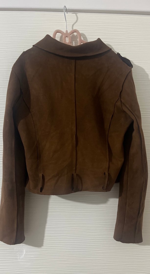Kahverengi Kadın Süet Ceket - Görsel 3