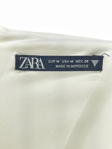 m Beden beyaz Renk Zara Kısa Elbise %70 İndirimli.