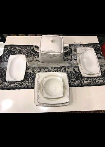 Güral Porselen 57 parça kare yemek takımı - Görsel 2