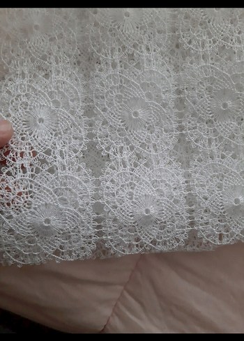 dantel set kırık beyaz ve beyaz renk - Görsel 2