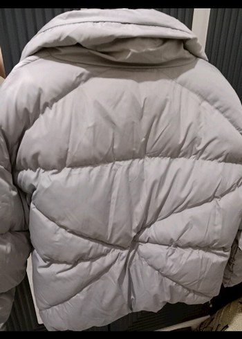 Gri Kadın Kışlık Mont - Görsel 3