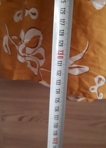 LCW sıfır etiketli Sarı Büzgülü Bohem Uzun Elbise - Görsel 3