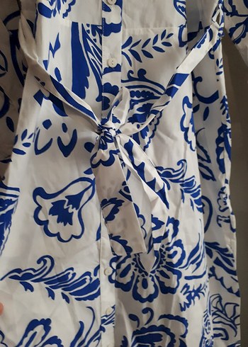 LCW sıfır etiketli Mavi Desenli Uzun Bohem Elbise - Görsel 4