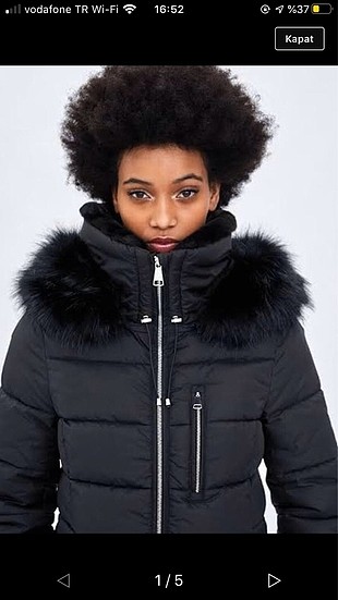 Zara geçen sezon şişme mont
