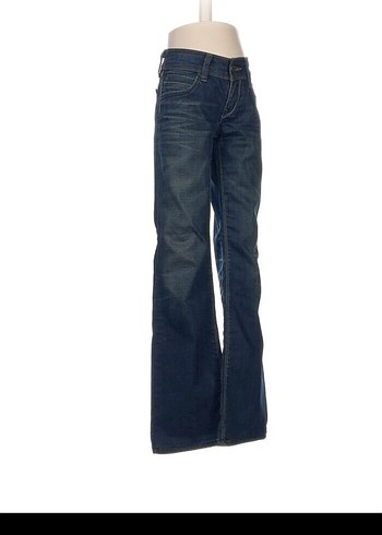 Levis Kadın Lacivert Kemerli Midi Kot Pantolon