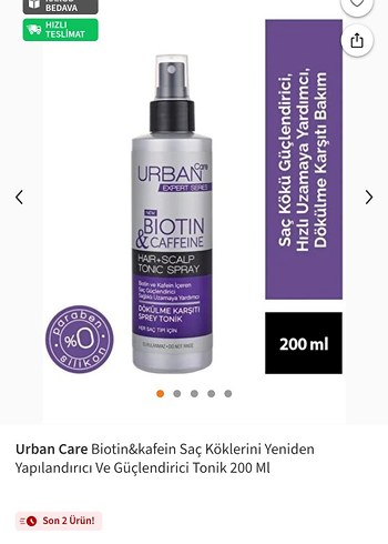 Urban Care Biotin & Kafein Saç Toniği Sprey - Görsel 3