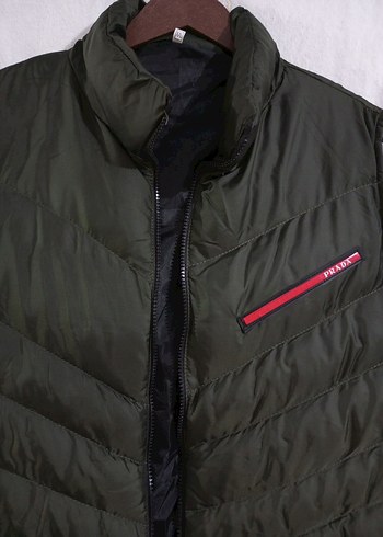 3xl Beden Erkek Haki Fermuarlı Kolsuz Şişme Yelek