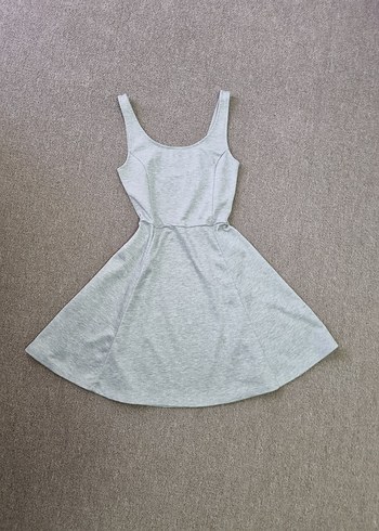 gri mini elbise