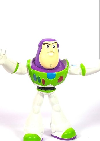 Beyaz ve Renkli Buzz Lightyear Aksiyon Figürü