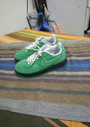 Nike Air Force Yesil Deri Sneaker