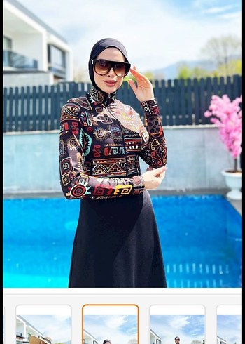 Uzun Kollu Etnik Desenli Bohem Mayo - Görsel 5