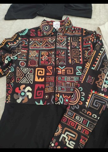 Uzun Kollu Etnik Desenli Bohem Mayo - Görsel 2