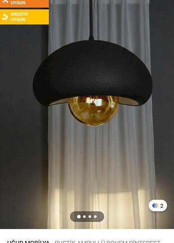 Rustik ampullu bohem sarkıt avize - Görsel 4