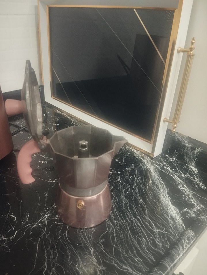 Parlak Pembe Moka Pot Kahve Makinesi - Görsel 2