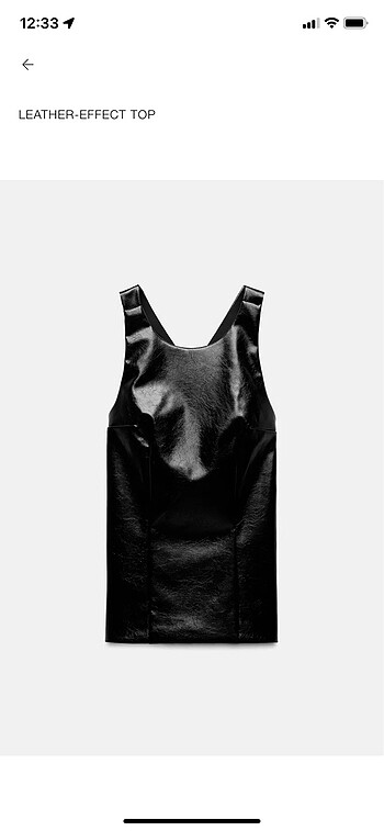 ZARA LEATHER EFFECT YENI VE ETIKETLI TOP