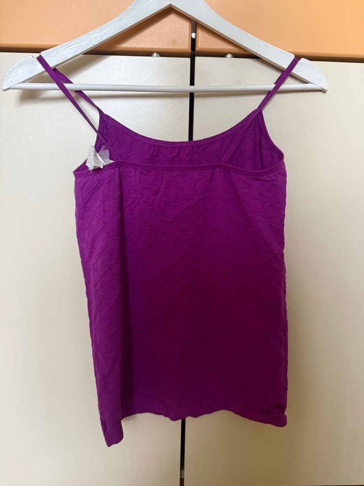 Mor Dantel Detaylı İnce Askılı Kadın Atlet - Görsel 2