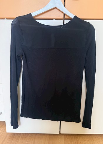 Siyah Uzun Kollu Basic Kadın Bluz - Görsel 2