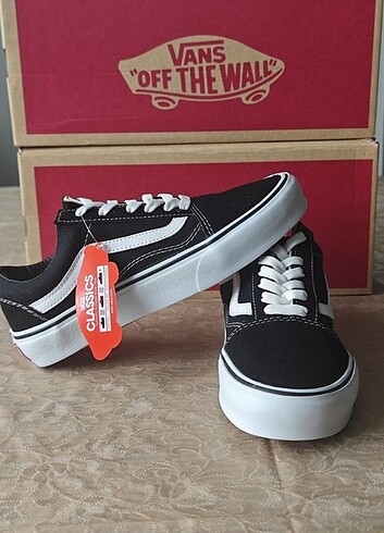 37 Beden siyah Renk Vans Old Skool Kadın Ayakkabı