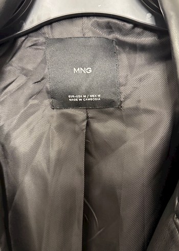 Kemerli Siyah Deri Biker Ceket - Görsel 4