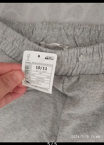 8 Yaş Beden gri Renk Eşofman altı 