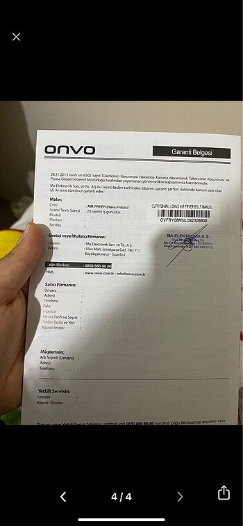 Beden Onvo airfryer