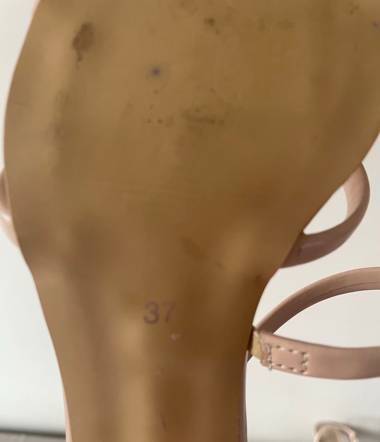Bej İnce Topuklu Minimalist ayakkabı - Görsel 5