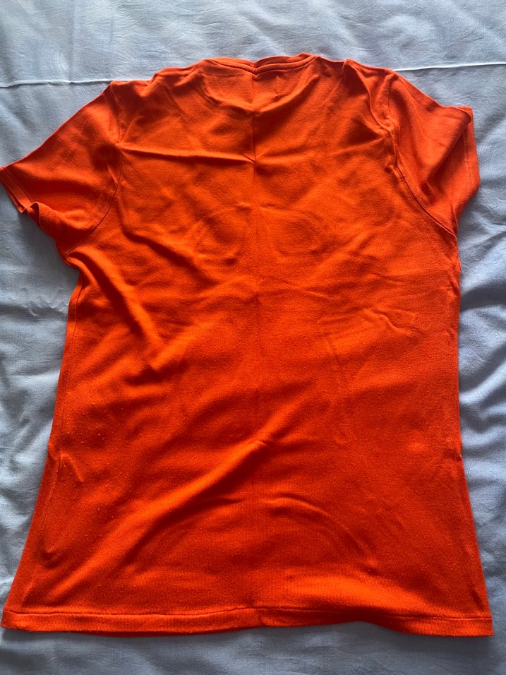 Zara Triko Erkek Turuncu Kısa Kollu Tişört Orjinal Ürün - Görsel 2