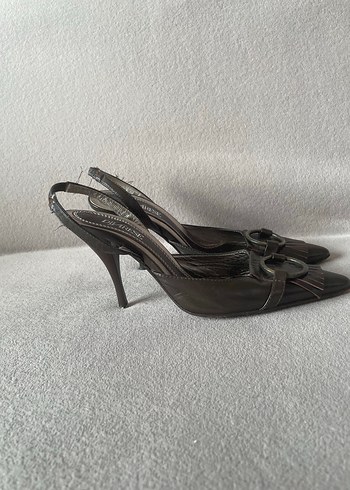 Derimod Kahverengi Stiletto Topuklu Kadın Ayakkabı Orijinal Ürün - Görsel 7