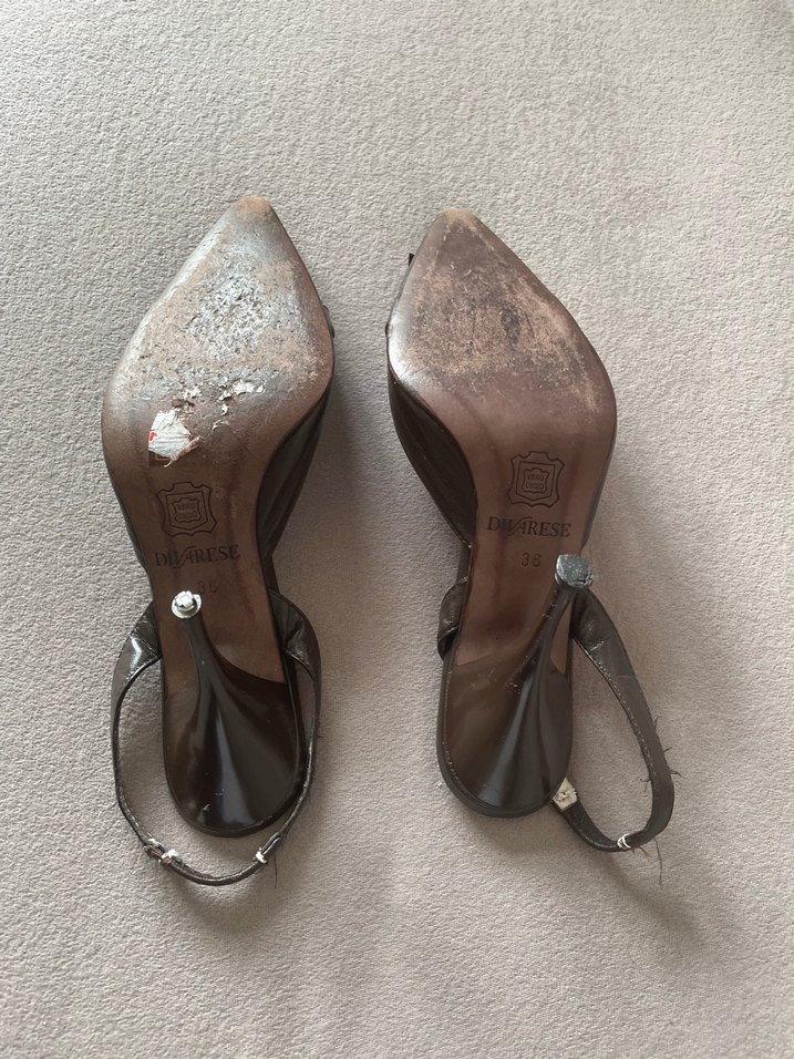 Derimod Kahverengi Stiletto Topuklu Kadın Ayakkabı Orijinal Ürün - Görsel 4