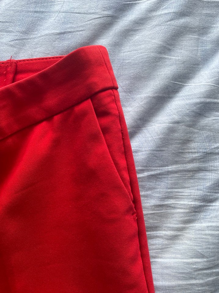Herry Kırmızı Kadın Kumaş Pantolon Orijinal Ürün - Görsel 3
