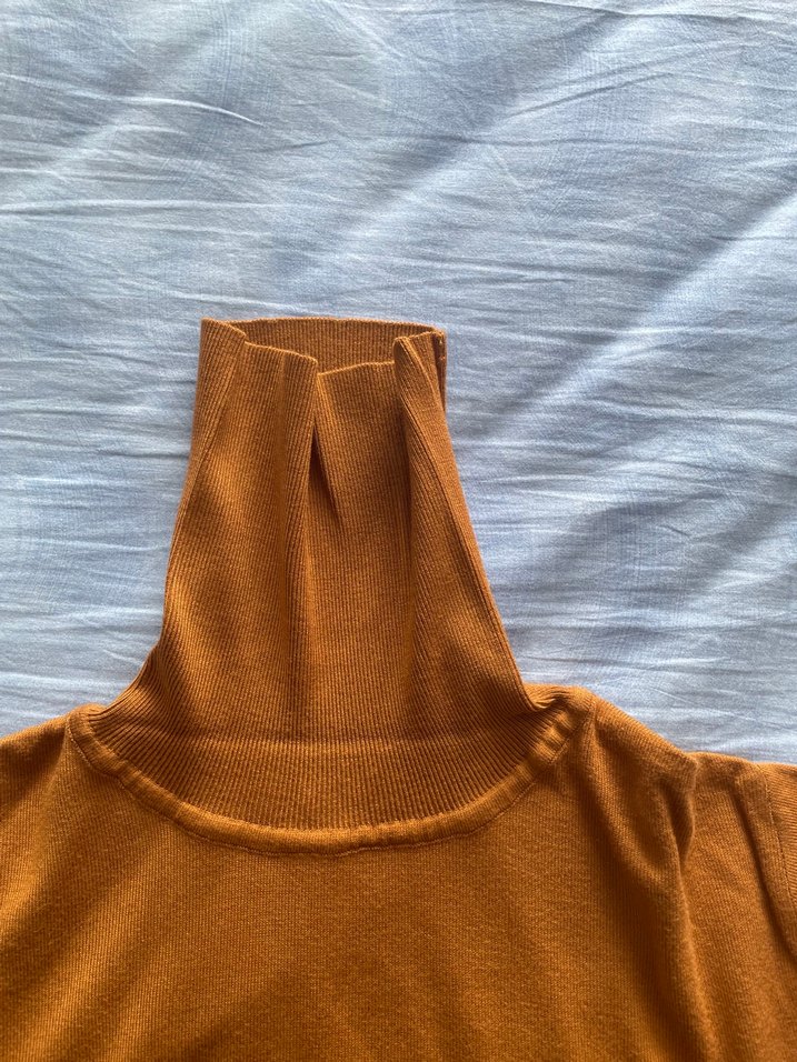 Seçil Kahverengi Yumuşak Dokulu Boğazlı Kadın Kazak Orijinal - Görsel 4