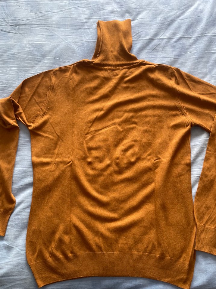 Seçil Kahverengi Yumuşak Dokulu Boğazlı Kadın Kazak Orijinal - Görsel 5