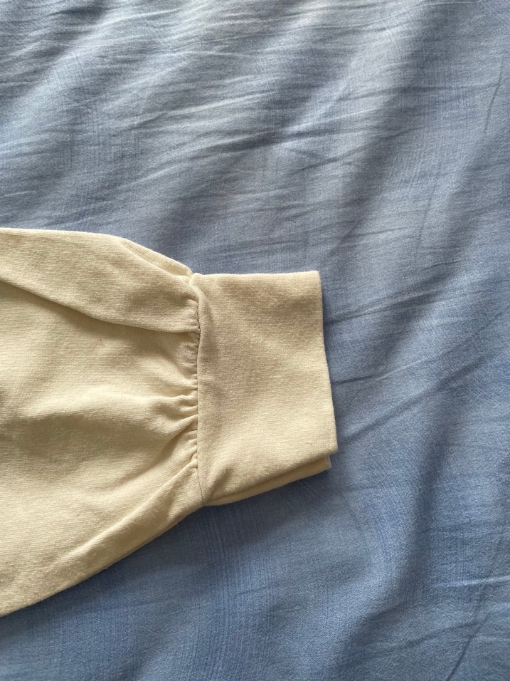 Jeans Lab Kadın Beyaz Fırfırlı Sweatshirt Orijinal Ürün - Görsel 4