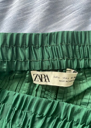 Zara Yeşil Pliseli Kadın Pantolon Ve Bluz Orijinal Ürün - Görsel 7