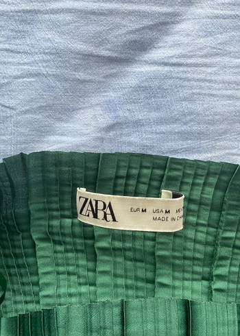 Zara Yeşil Pliseli Kadın Pantolon Ve Bluz Orijinal Ürün - Görsel 13