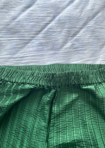 Zara Yeşil Pliseli Kadın Pantolon Ve Bluz Orijinal Ürün - Görsel 5