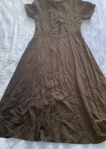 ADL Düğmeli Uzun Siyah Elbise Orijinal Ürün - Görsel 6