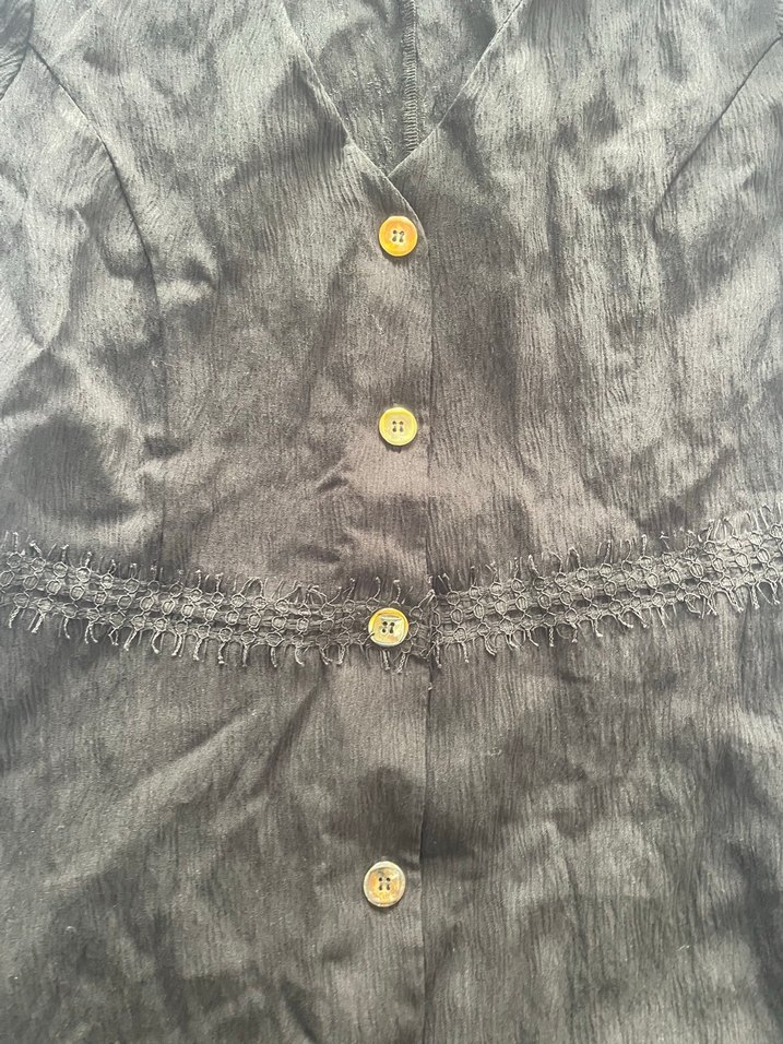 ADL Düğmeli Uzun Siyah Elbise Orijinal Ürün - Görsel 3