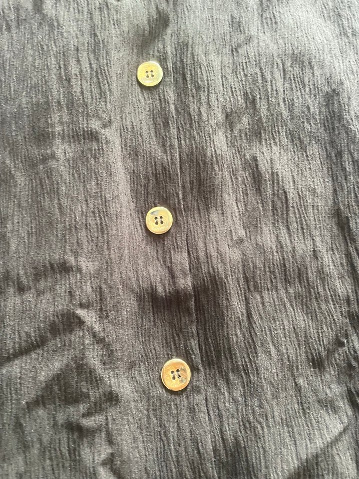 ADL Düğmeli Uzun Siyah Elbise Orijinal Ürün - Görsel 2