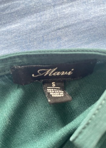 Mavi Yeşil V Yaka Kadın Tişört Orijinal Ürün - Görsel 4