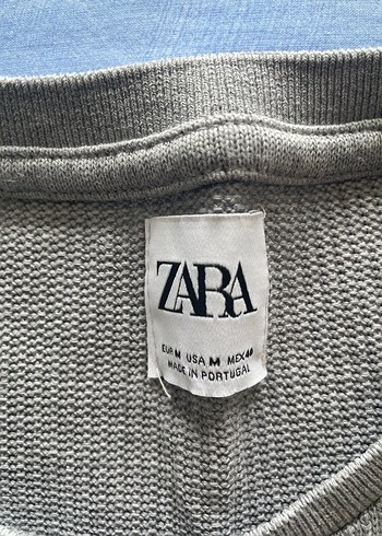 Zara Gri Erkek Oversize  Tişört Orijinal Ürün - Görsel 3