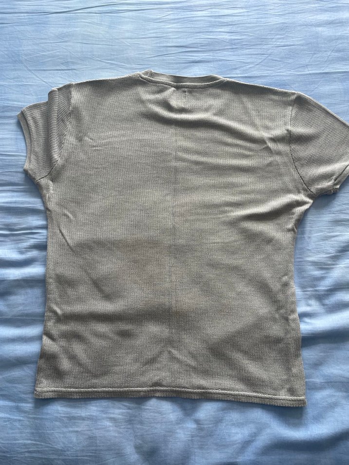 Zara Gri Erkek Oversize  Tişört Orijinal Ürün - Görsel 4